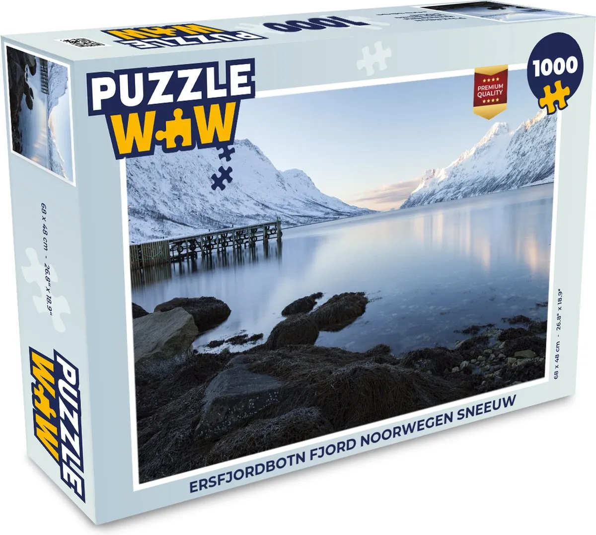 PuzzleWow Ersfjordbotn Fjord Legpuzzel 1000 Stuks