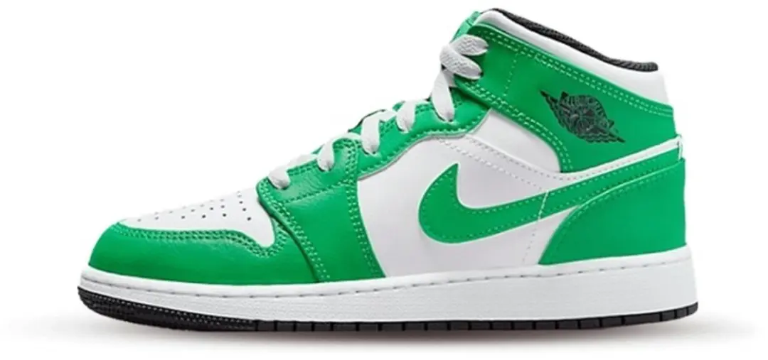 Nike Air Jordan 1 Mid (GS), Lucky Green, DQ8423-301