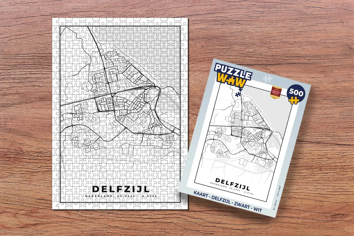 PuzzleWow Delfzijl Legpuzzel 500 Stuks - Multicolor