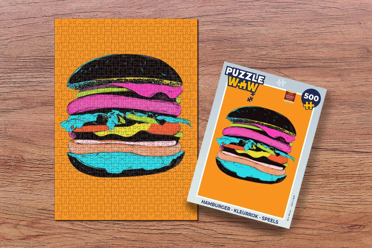 PuzzleWow Hamburger Legpuzzel 500 Stuks