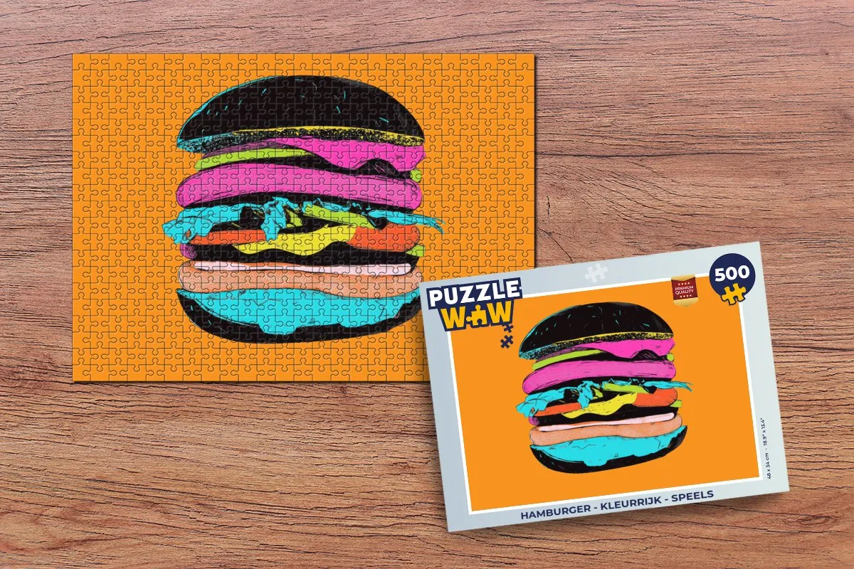 PuzzleWow Hamburger Legpuzzel 500 Stuks