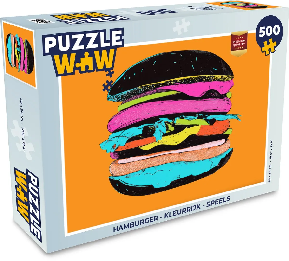 PuzzleWow Hamburger Legpuzzel 500 Stuks