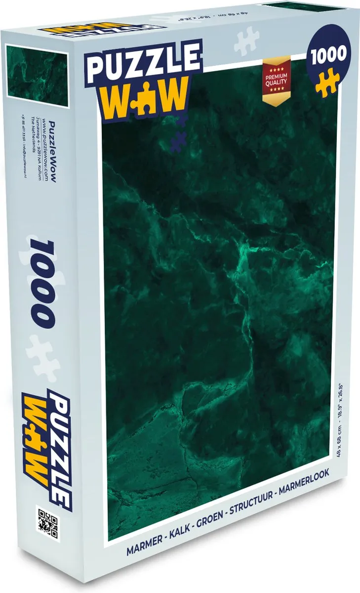 PuzzleWow Marmerlook Legpuzzel 1000 Stuks - Multicolor