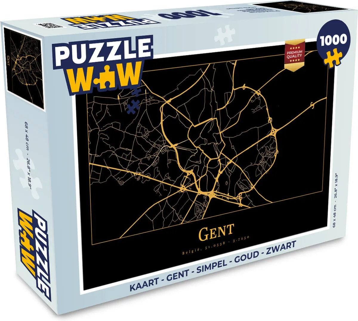 PuzzleWow Gent Legpuzzel 1000 Stuks - Multicolor