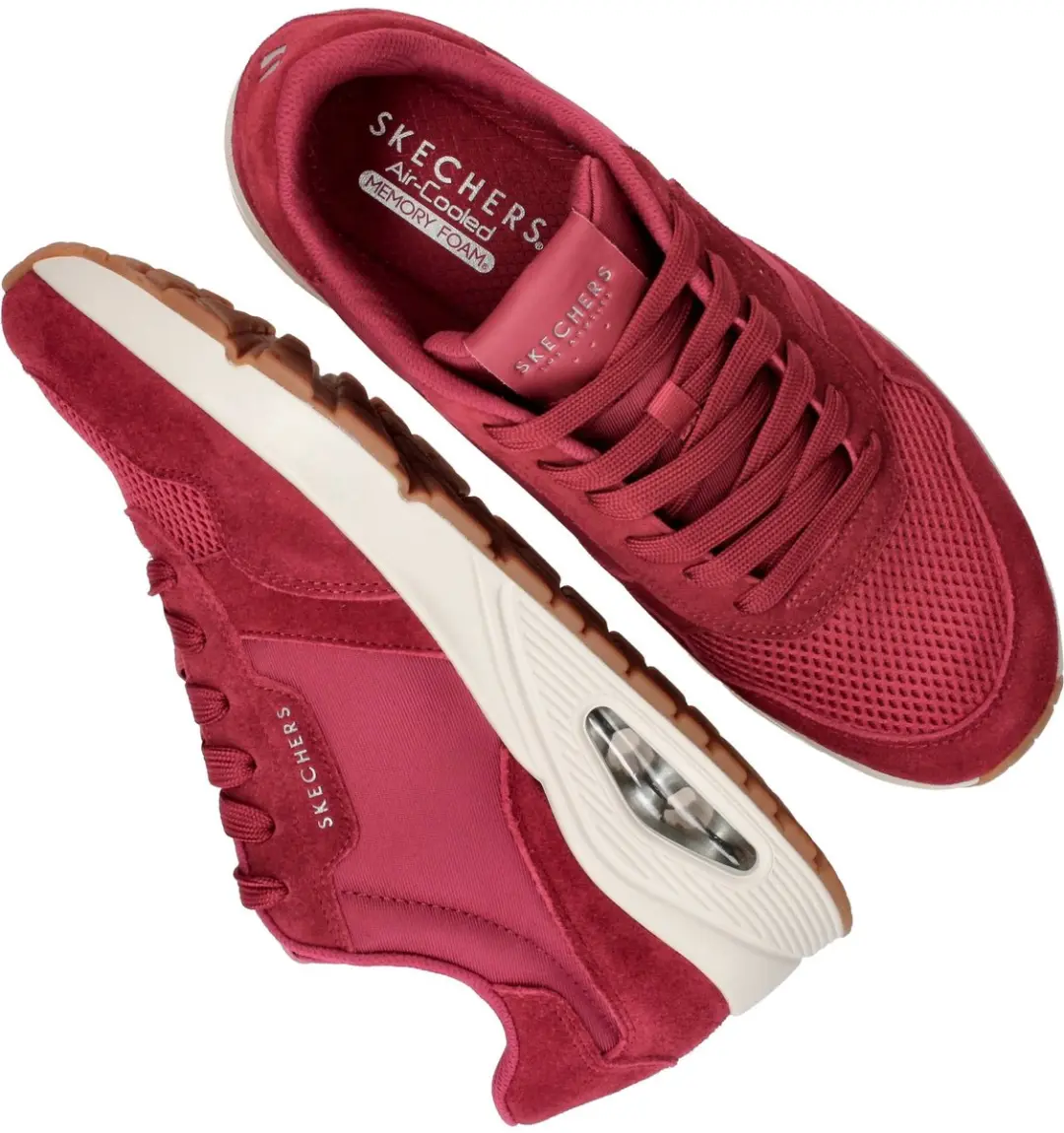 Skechers UNO-VINTAGE AIR Heren Sneakers - Rood - afbeelding 6 van 6