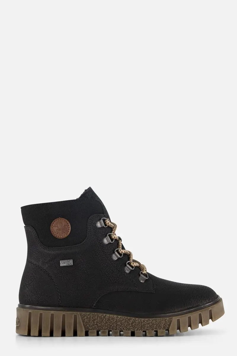 Rieker Veterboots zwart Synthetisch