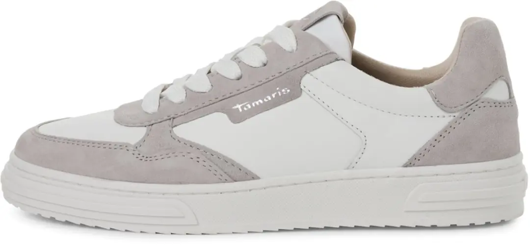Tamaris 1-23617-42 204 Dames Lage Sneaker Damesschoenen M2361742 Wit / Grijs