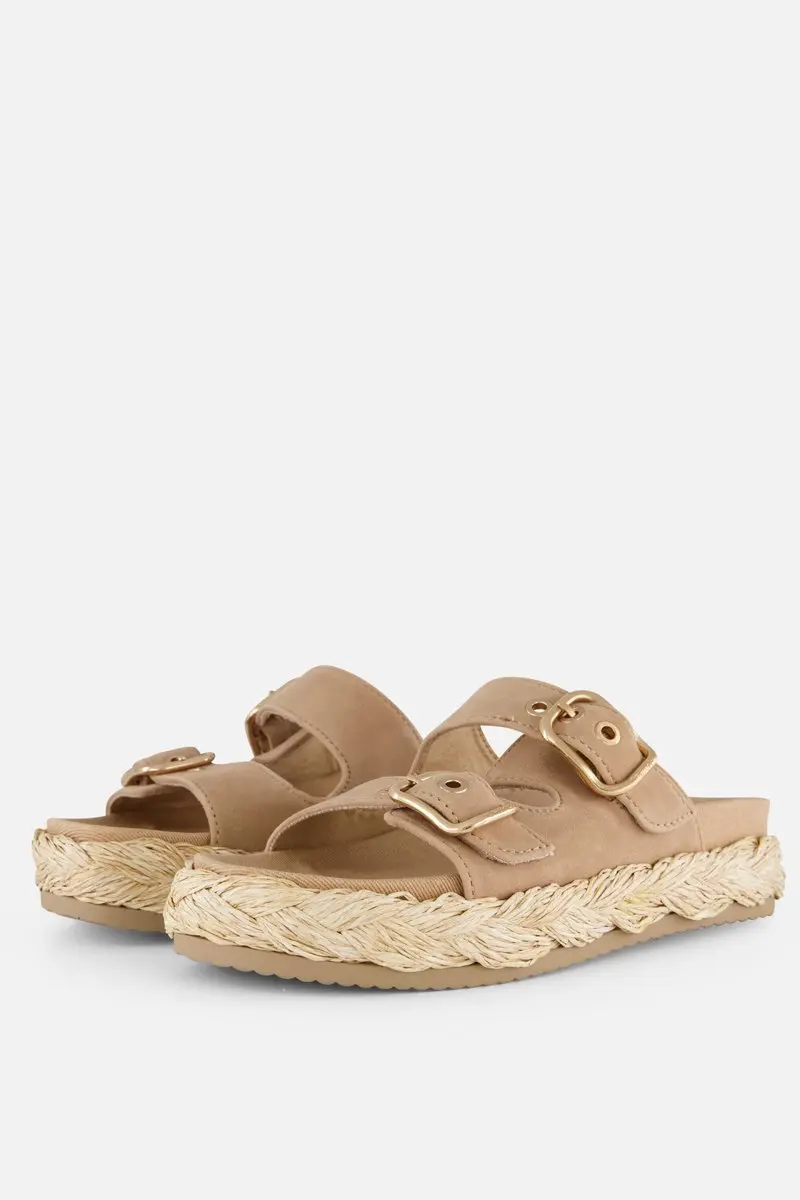 Tamaris Slippers beige Leer