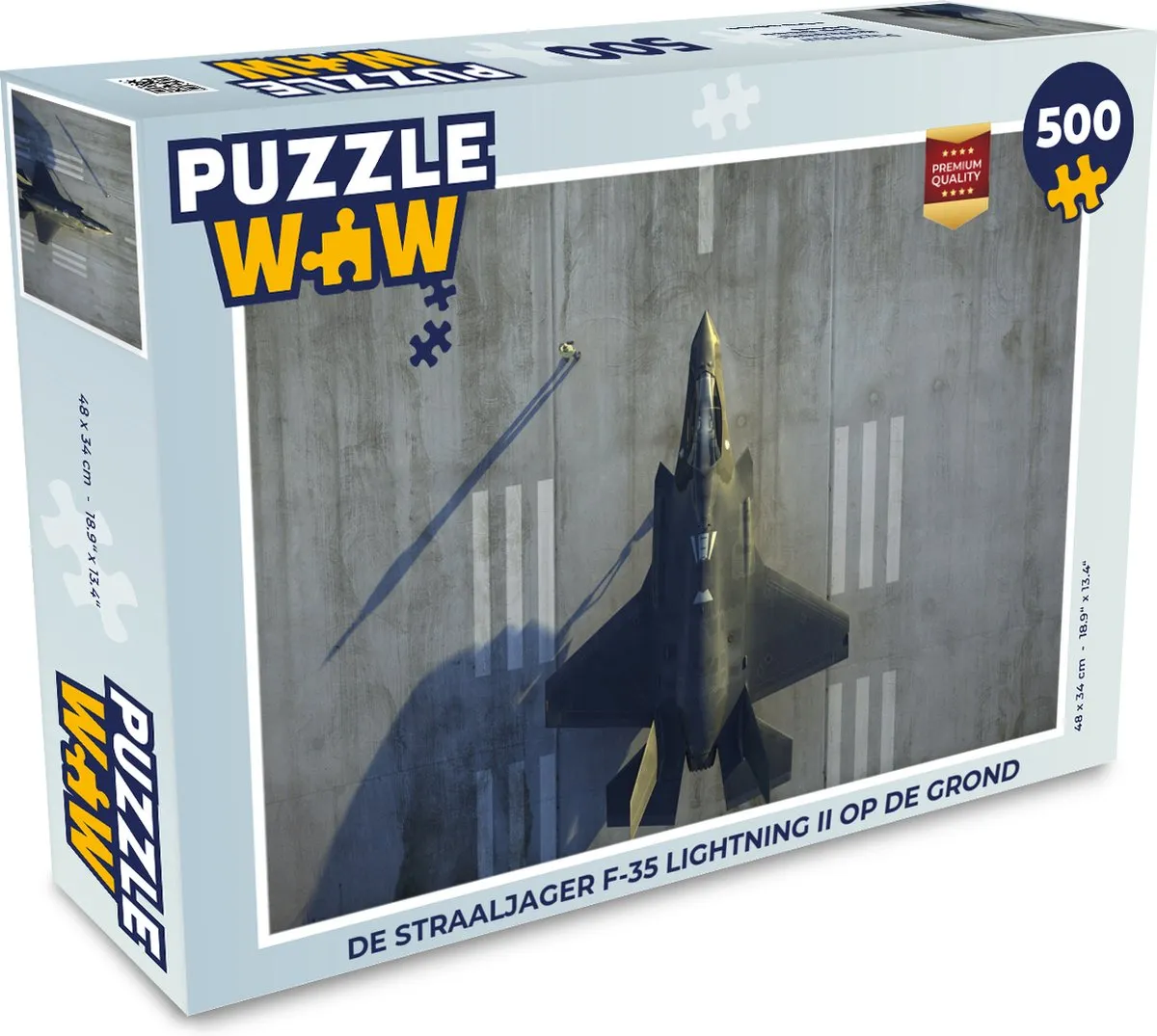 PuzzleWow F-35 Lightning II Legpuzzel 500 Stuks - Multicolor