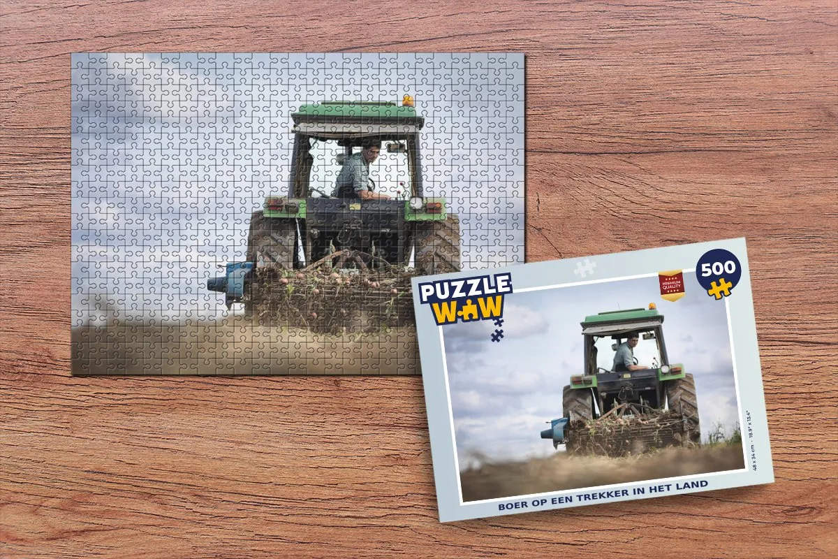 PuzzleWow Trekker Boer Wolken Legpuzzel 500 Stuks - Multicolor