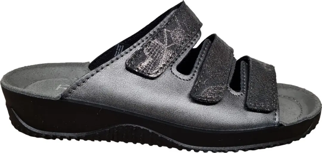 Rohde Grijze Leren Dames Slipper