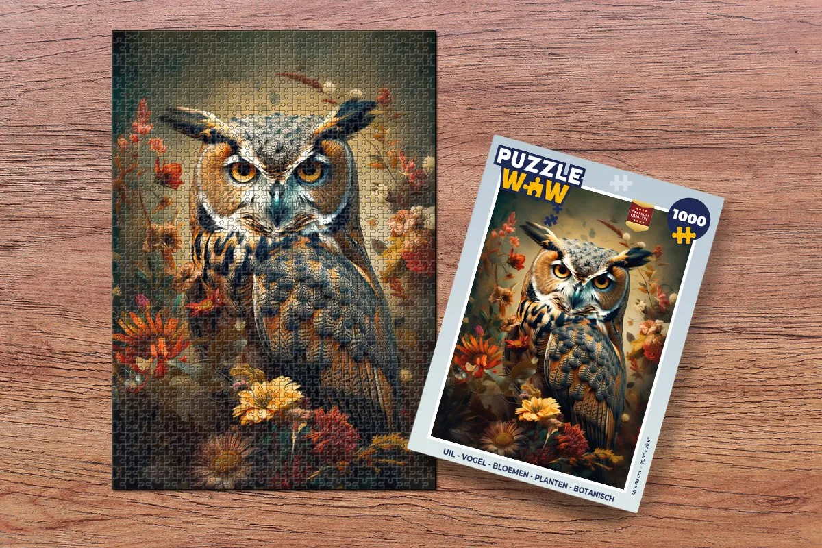 PuzzleWow Puzzel Uil 1000 Stuks - Multicolor