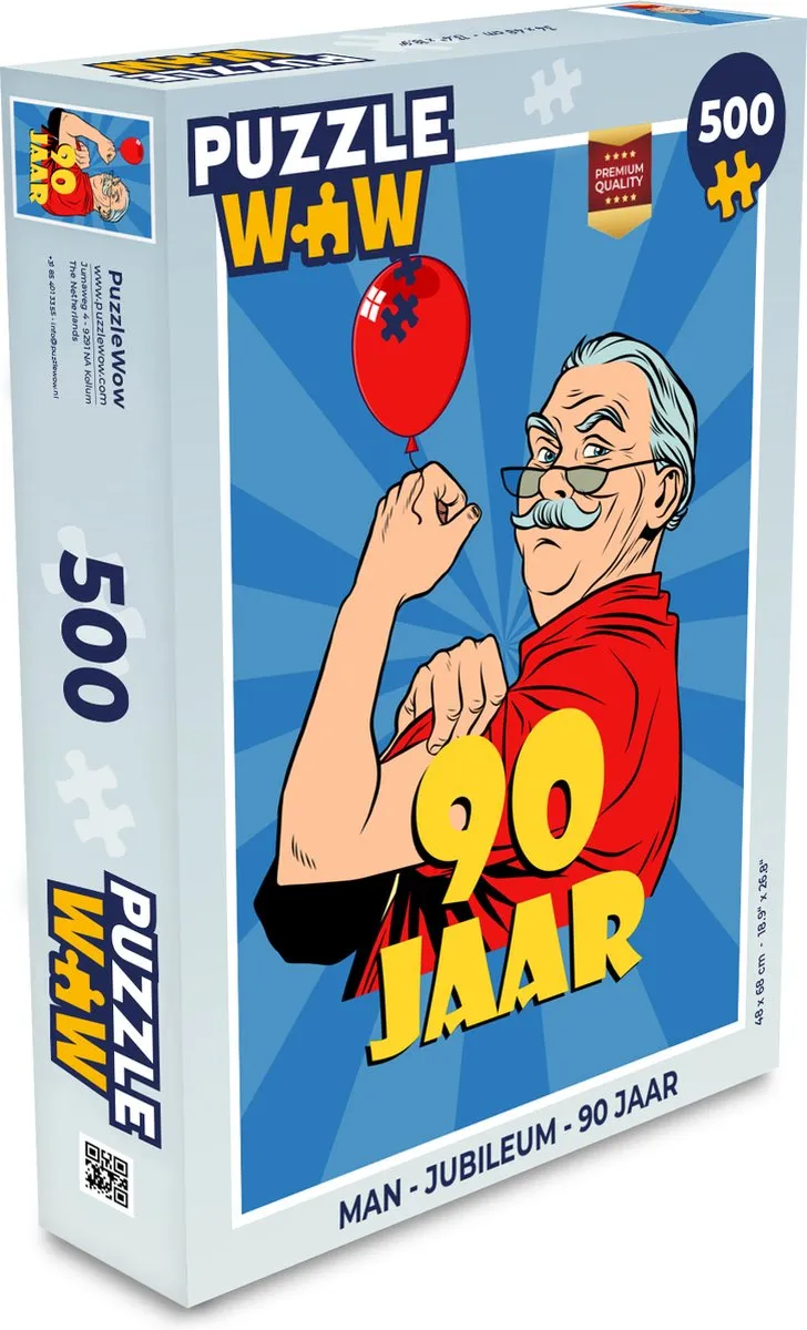 PuzzleWow Puzzel Man Jubileum Legpuzzel 500 Stuks