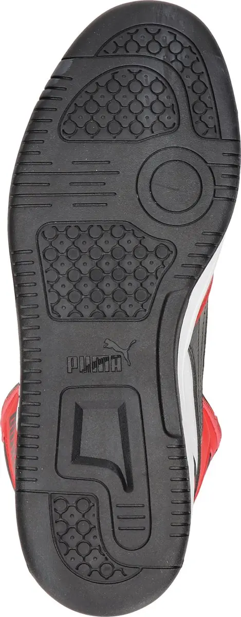 PUMA Rebound v6 Unisex Sneakers - 45 - Wit/Zwart/Rood - afbeelding 5 van 6