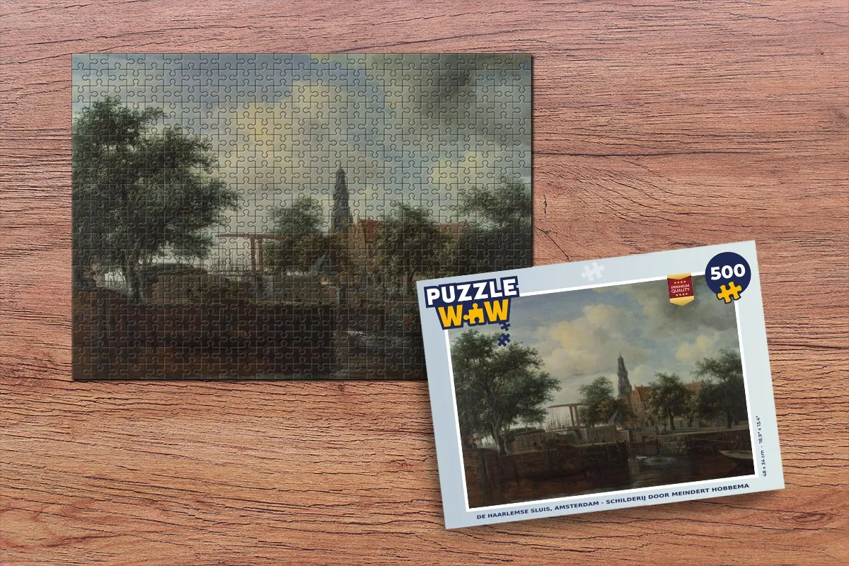 PuzzleWow De Haarlemse Sluis Legpuzzel 500 Stuks - Multicolor