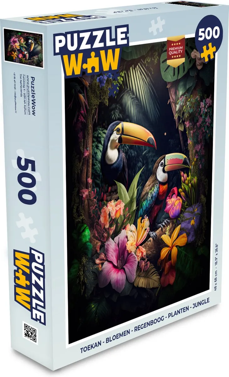 PuzzleWow Toekan Legpuzzel 500 Stuks