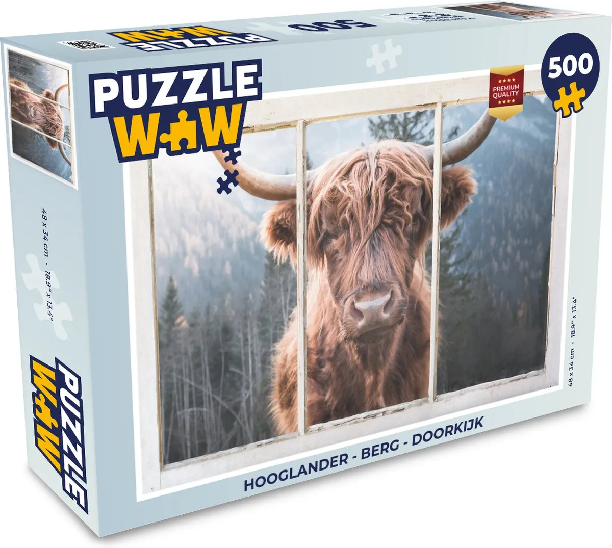 PuzzleWow Hooglander Legpuzzel 500 Stuks