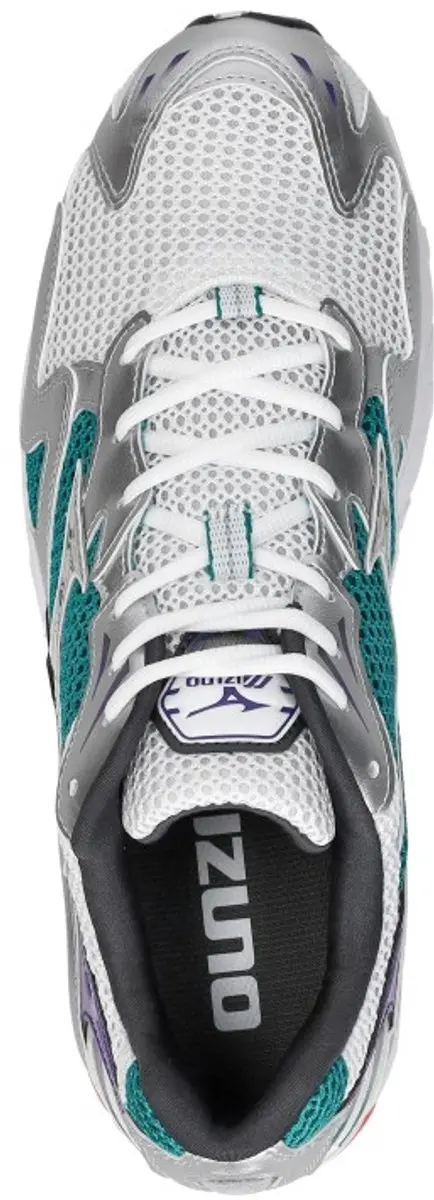 Mizuno Wave Rider 10 Sport Sneakers - Leatherlook - Heren - Wit - Maat 45 - afbeelding 6 van 6