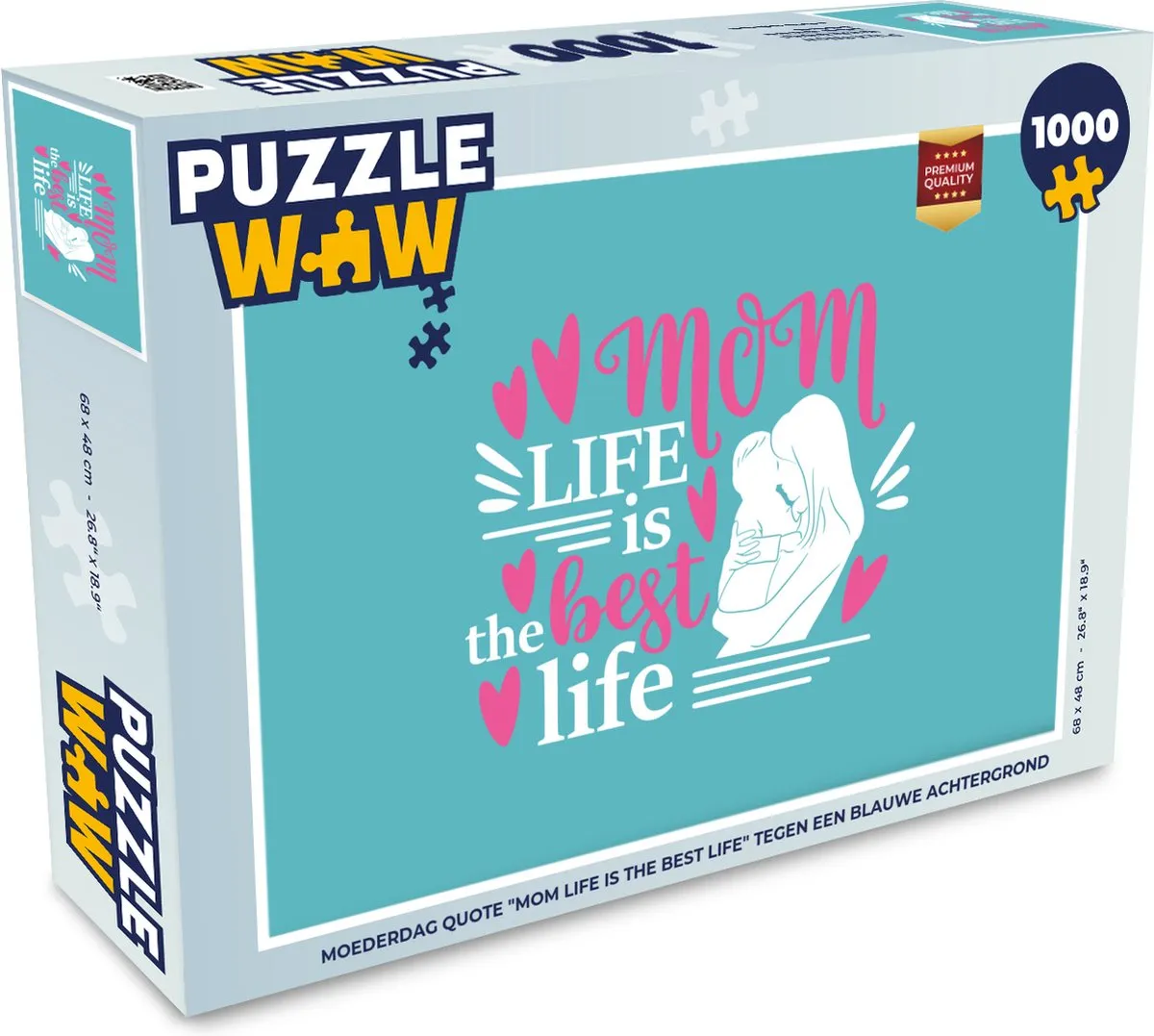 PuzzleWow Moeder Quote Legpuzzel 1000 Stuks