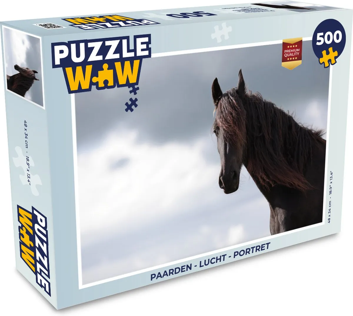 PuzzleWow Paarden Lucht Portret Legpuzzel 500 Stuks
