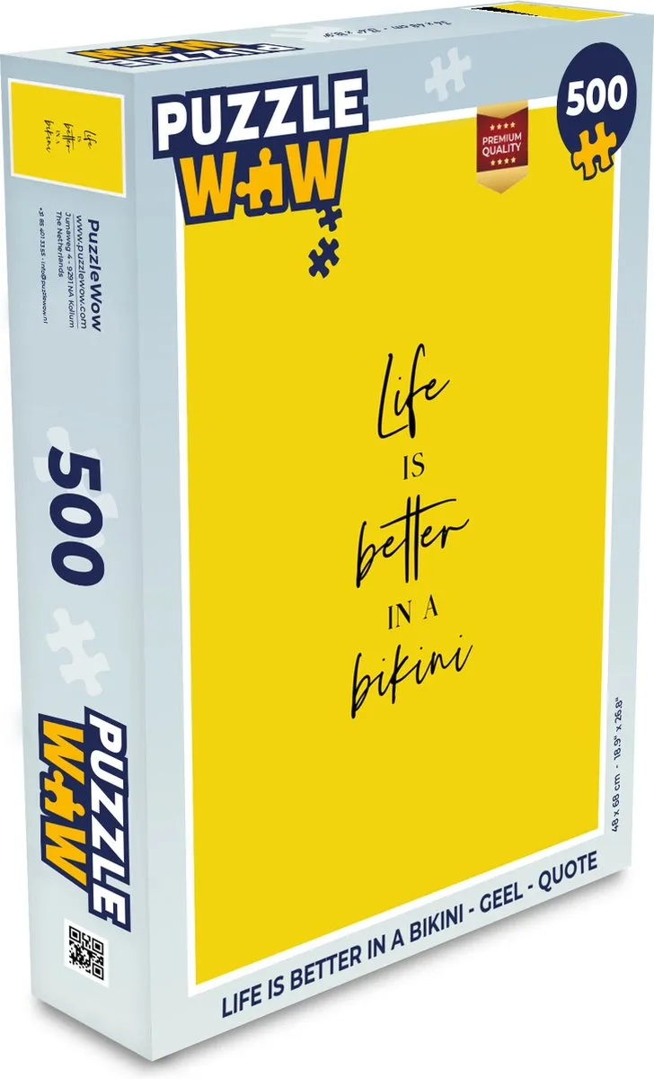 PuzzleWow Life is better in a bikini Legpuzzel 500 Stuks