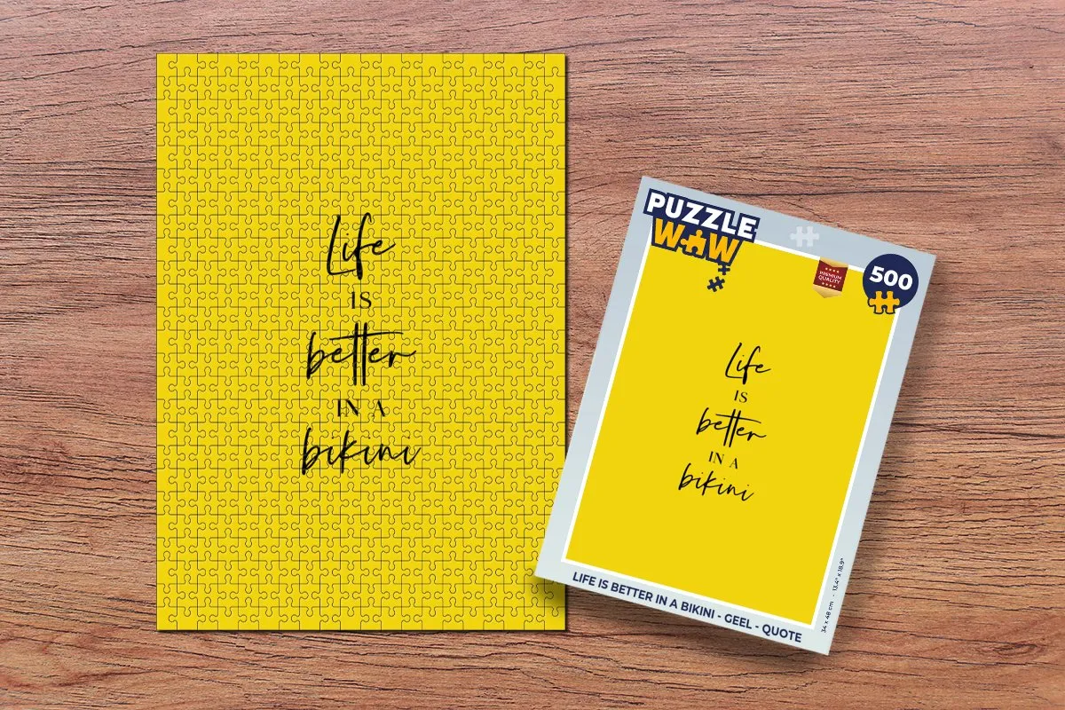 PuzzleWow Life is better in a bikini Legpuzzel 500 Stuks - Multicolor