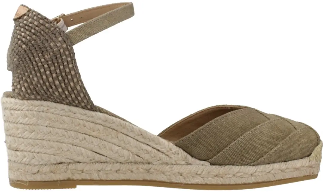 Espadrilles met sleehak voor dames van katoen canvas