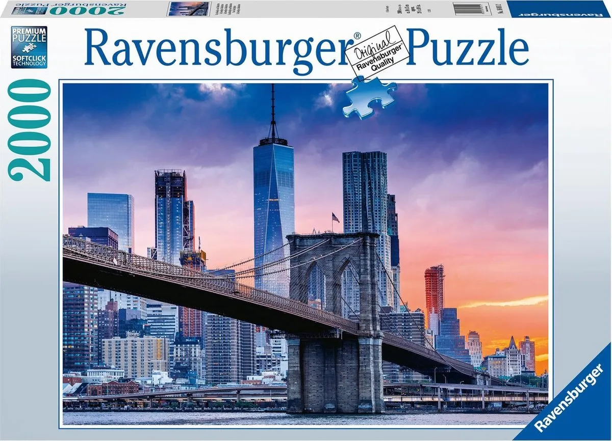 Ravensburger Van Brooklyn naar Manhattan Legpuzzel 2000 Stuks
