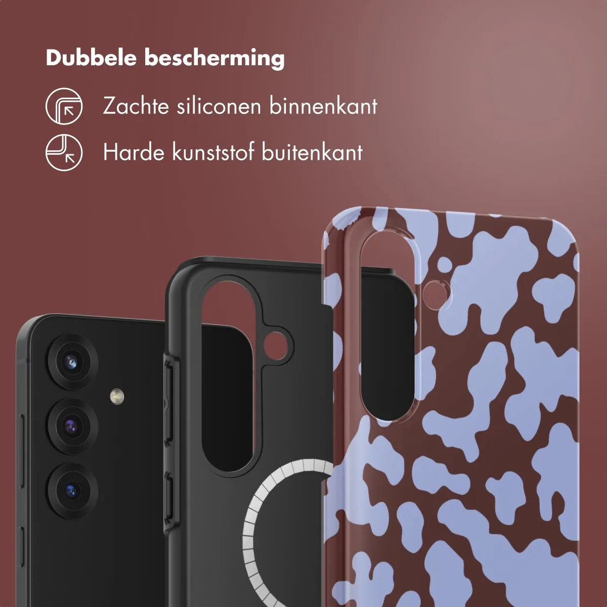 Selencia Hoesje Samsung Galaxy S25 - Magnetische Ring - Moo'd Lavender Glow