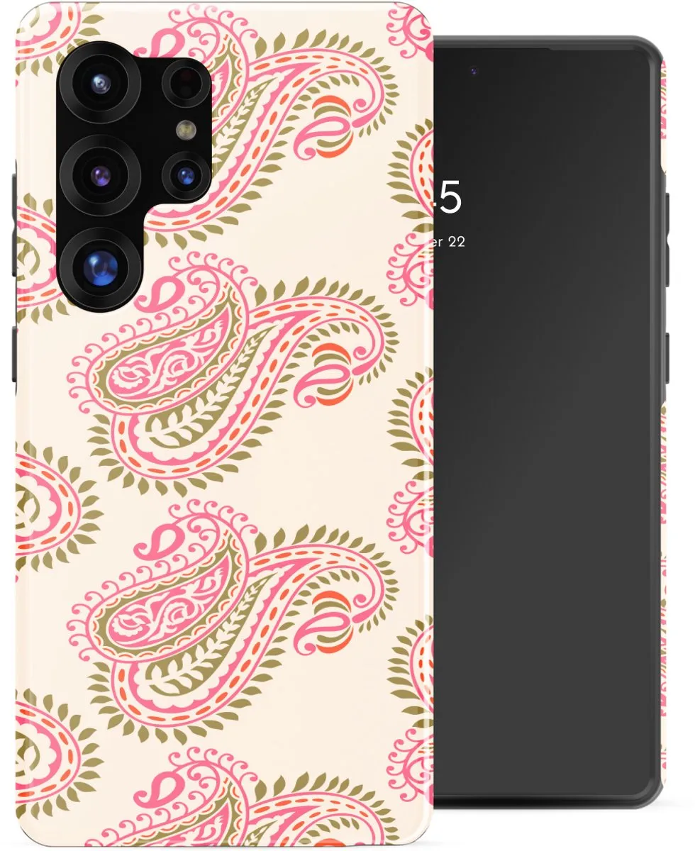 Selencia Hoesje Samsung Galaxy S25 Ultra Paisley Blush