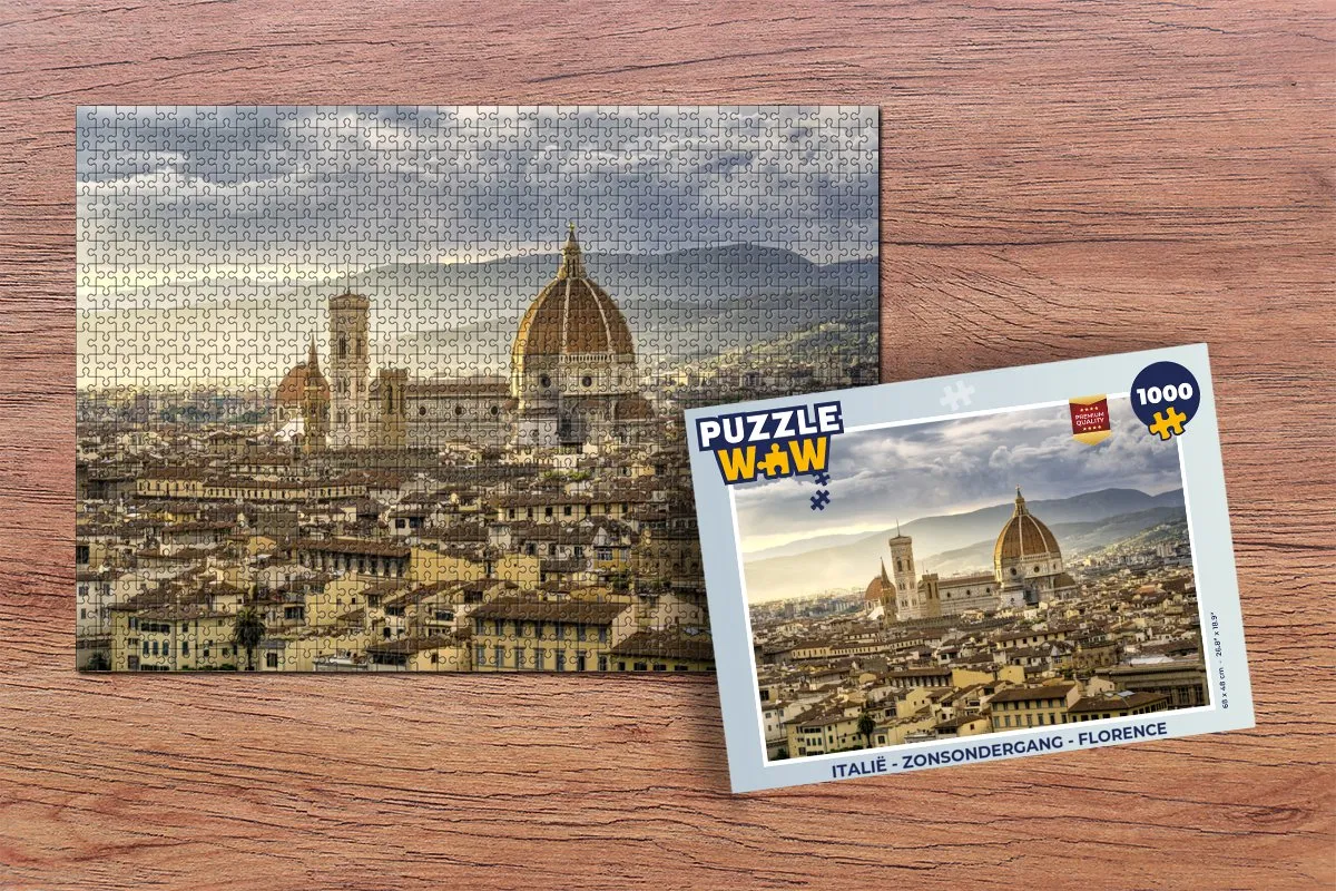 PuzzleWow Italië Legpuzzel 1000 Stuks - Multicolor