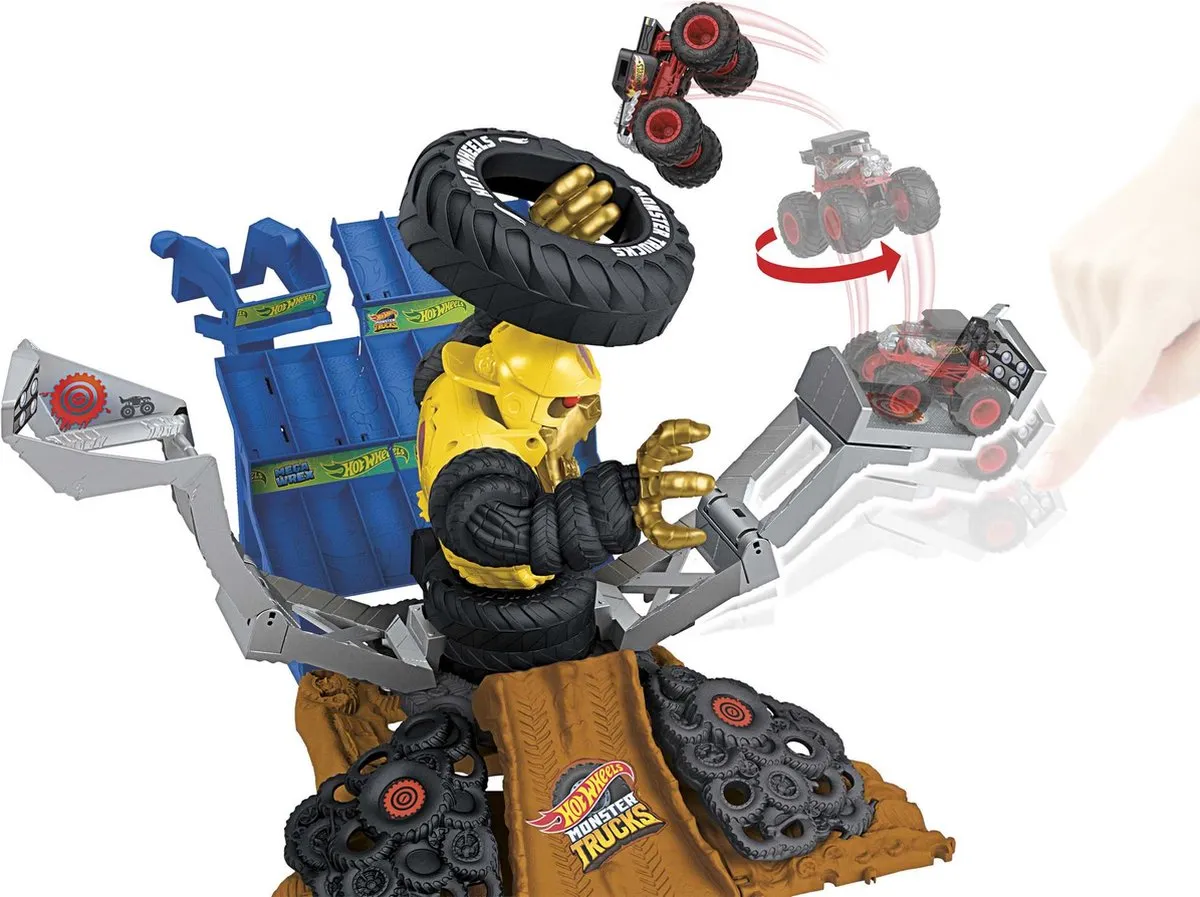 Hot Wheels Monstertrucks Mega-Wrex vs Crushzilla Speelset HPN71