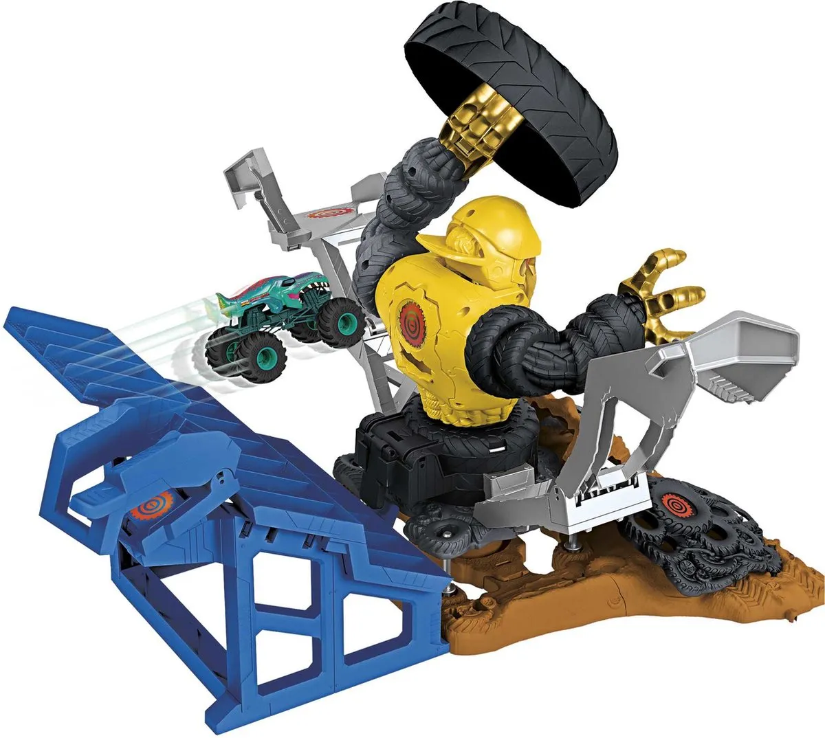 Hot Wheels Monstertrucks Mega-Wrex vs Crushzilla Speelset HPN71 - afbeelding 6 van 6