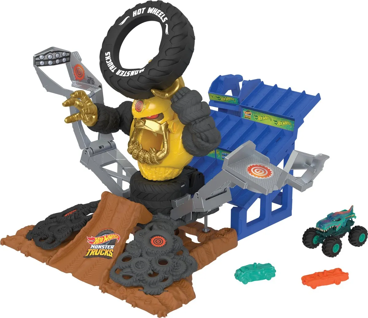Hot Wheels Monstertrucks Mega-Wrex vs Crushzilla Speelset HPN71