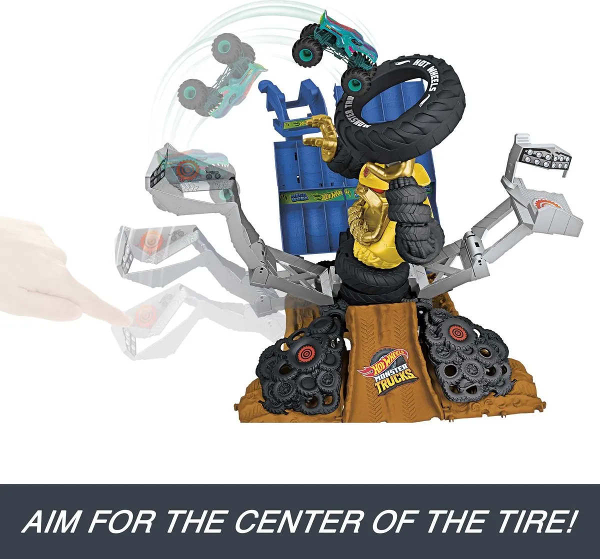 Hot Wheels Monstertrucks Mega-Wrex vs Crushzilla Speelset HPN71