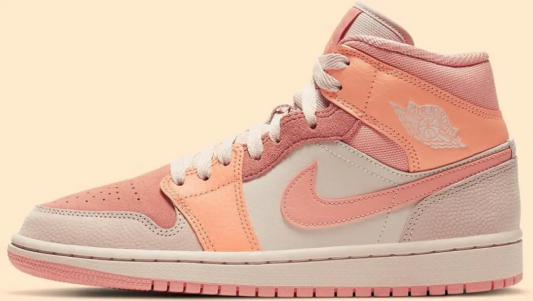Nike Air Jordan 1 Mid, Atomic Orange/Apricot Agate, DH4270 800, EUR 36