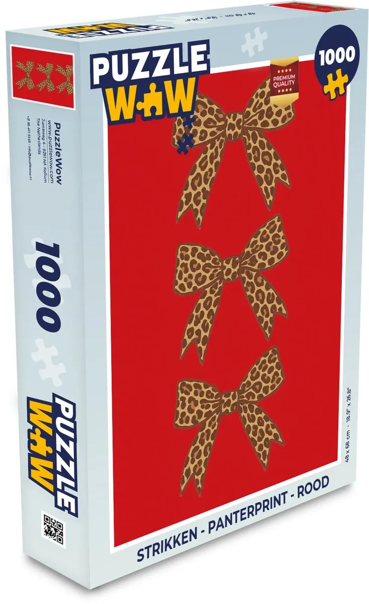 PuzzleWow Panterprint Legpuzzel 1000 Stukjes