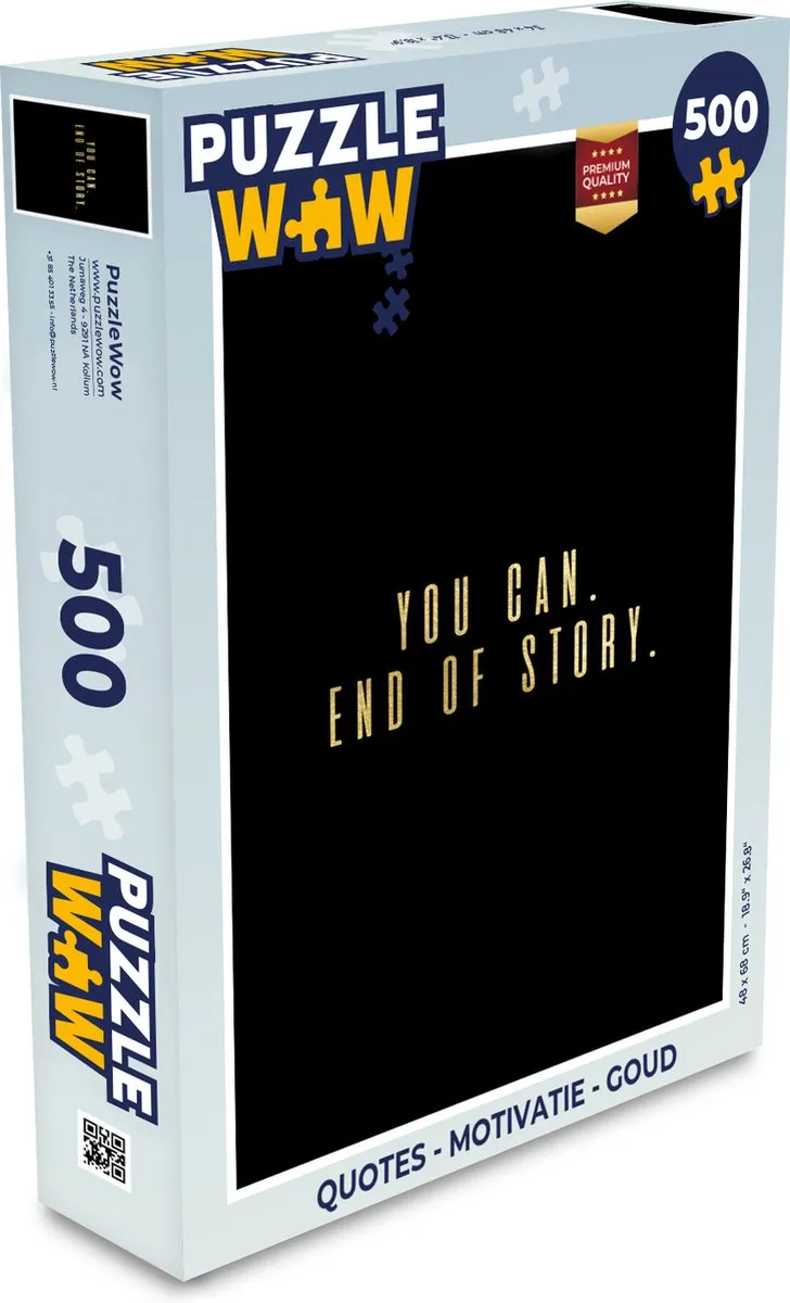 PuzzleWow Quotes Motivatie Legpuzzel 500 Stuks