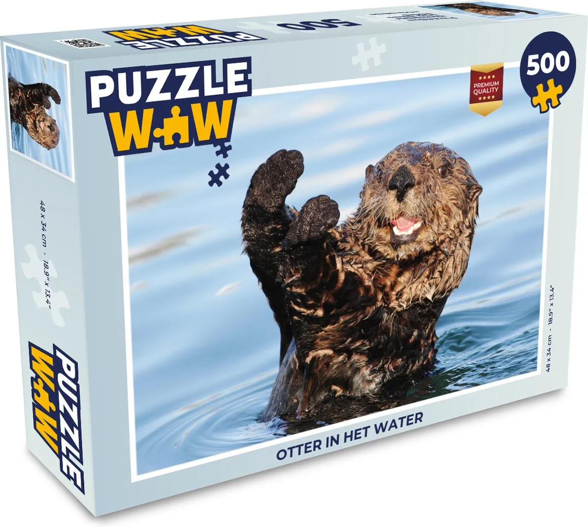 PuzzleWow Legpuzzel Otter in het water 500 Stuks