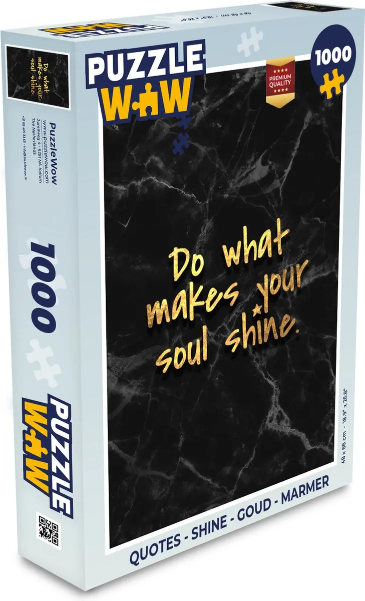 PuzzleWow Quotes Shine Legpuzzel 1000 Stuks