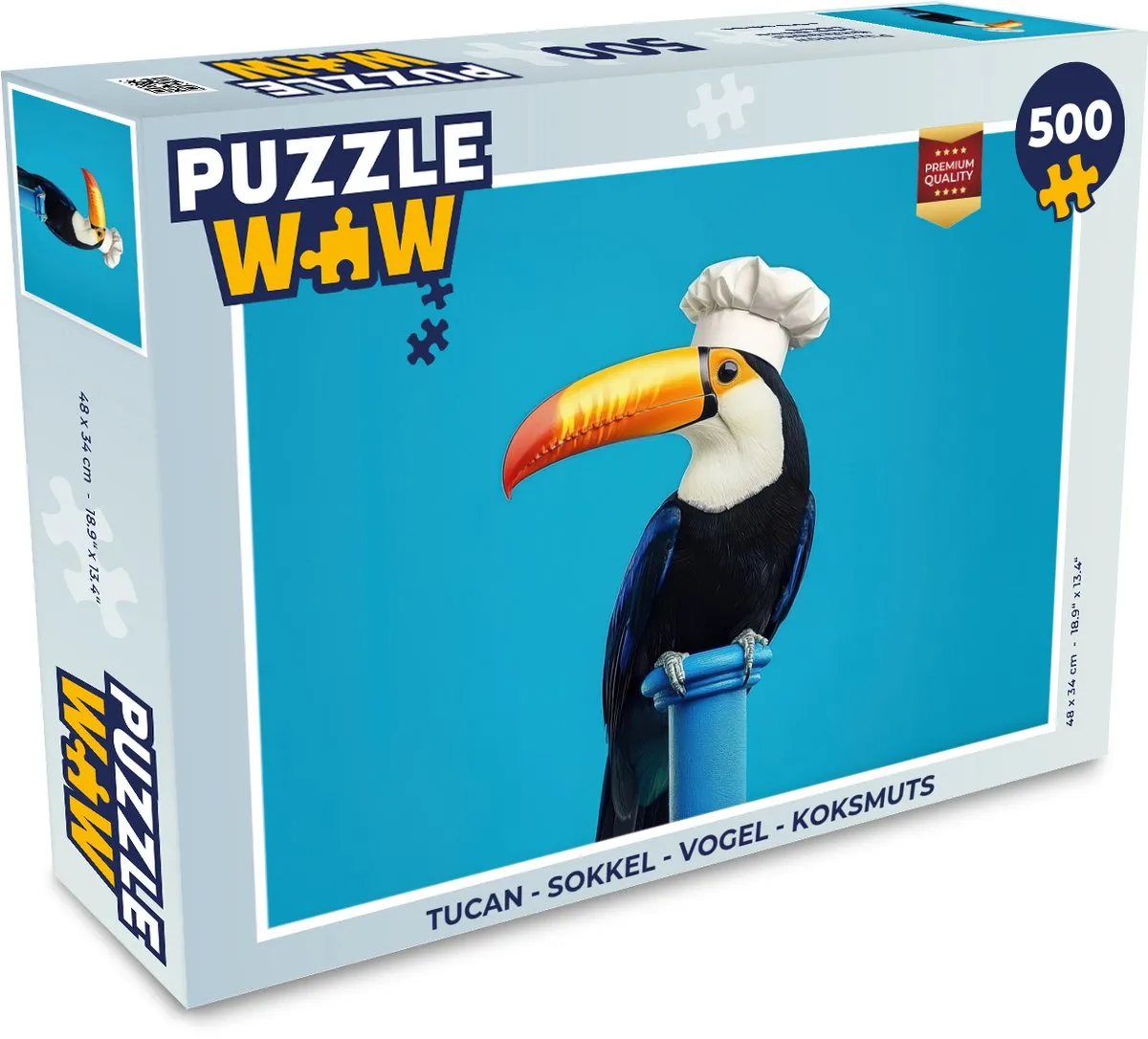 PuzzleWow Toekan Koksmuts Legpuzzel 500 Stuks