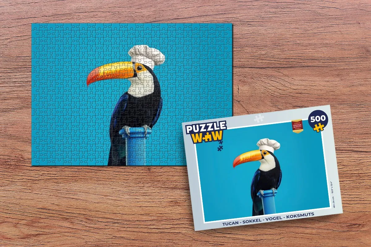 PuzzleWow Toekan Koksmuts Legpuzzel 500 Stuks