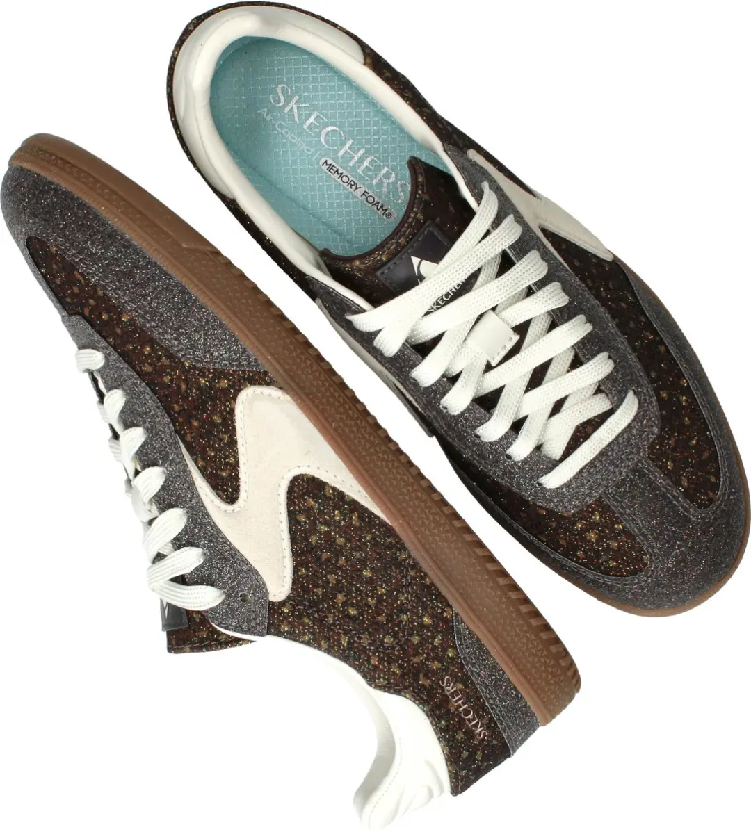 Skechers Hotshot Dames Sneakers 108508 - Bruin - afbeelding 3 van 6