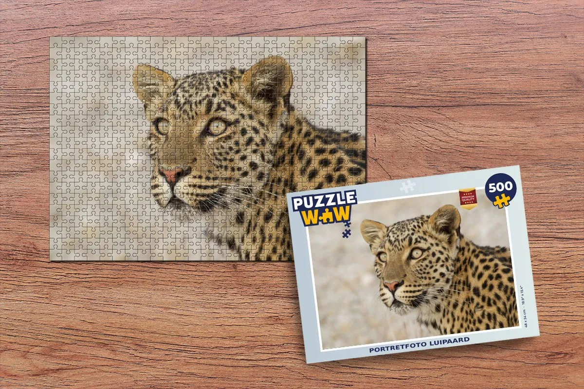 PuzzleWow Luipaard Legpuzzel 500 Stuks - Multicolor