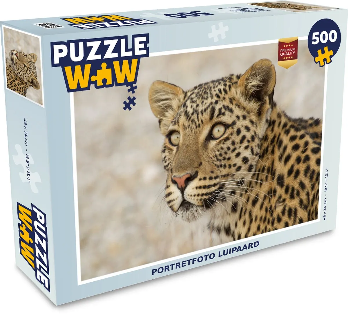 PuzzleWow Luipaard Legpuzzel 500 Stuks - Multicolor
