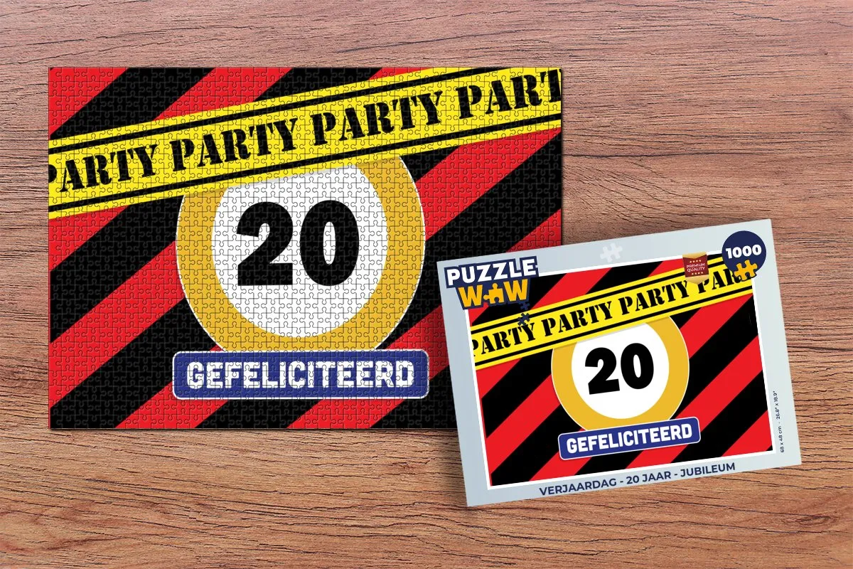 PuzzleWow Verjaardag Jubileum Legpuzzel 1000 Stuks - Multicolor