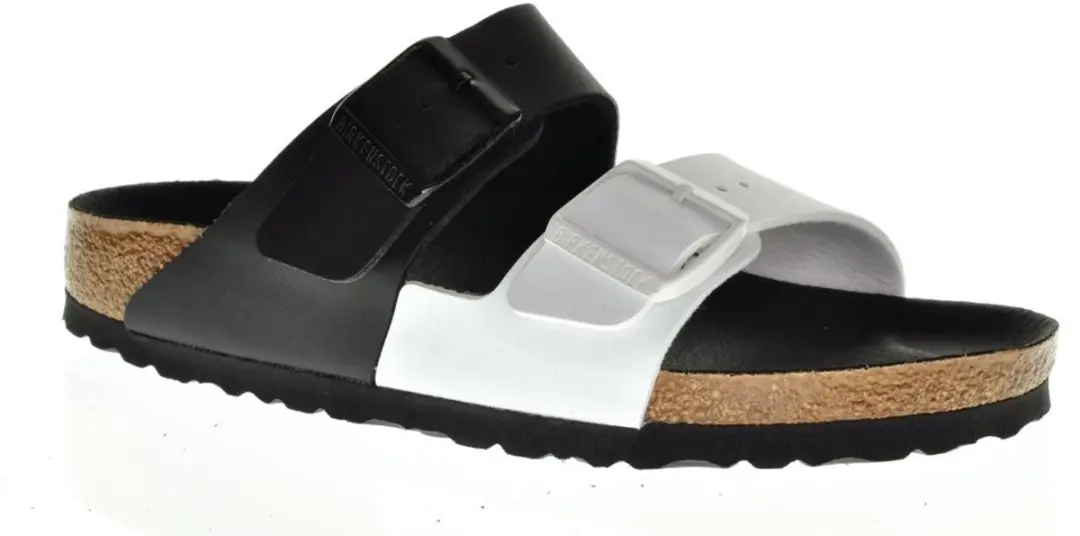 Birkenstock Arizona Split Black White Zwart Voetbed maat 35