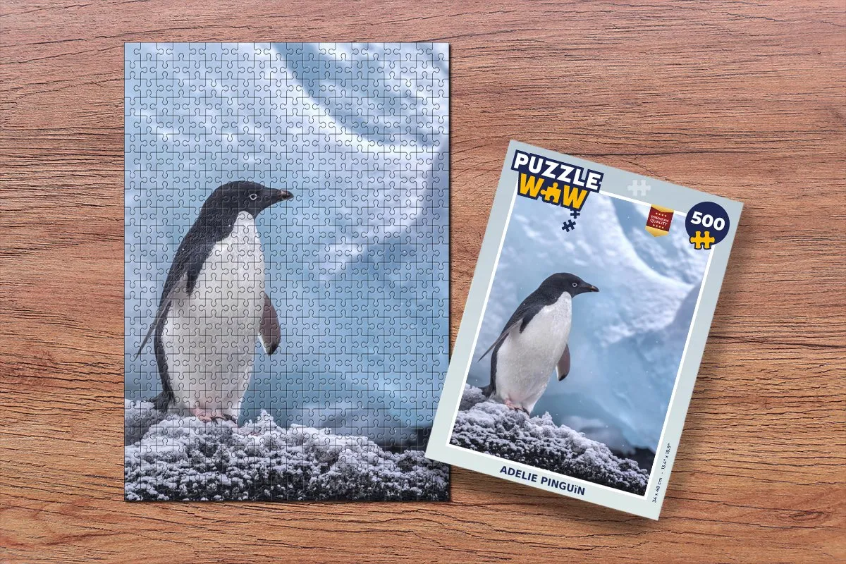 PuzzleWow Adelie Pinguïn Legpuzzel 500 Stuks - Multicolor