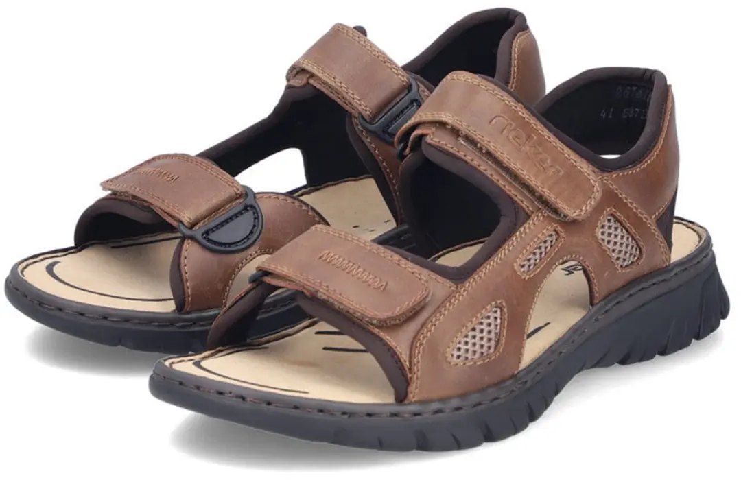 Rieker heren trekking-sandaal 26761-22 sandalen schoenen zomer trekking bruin