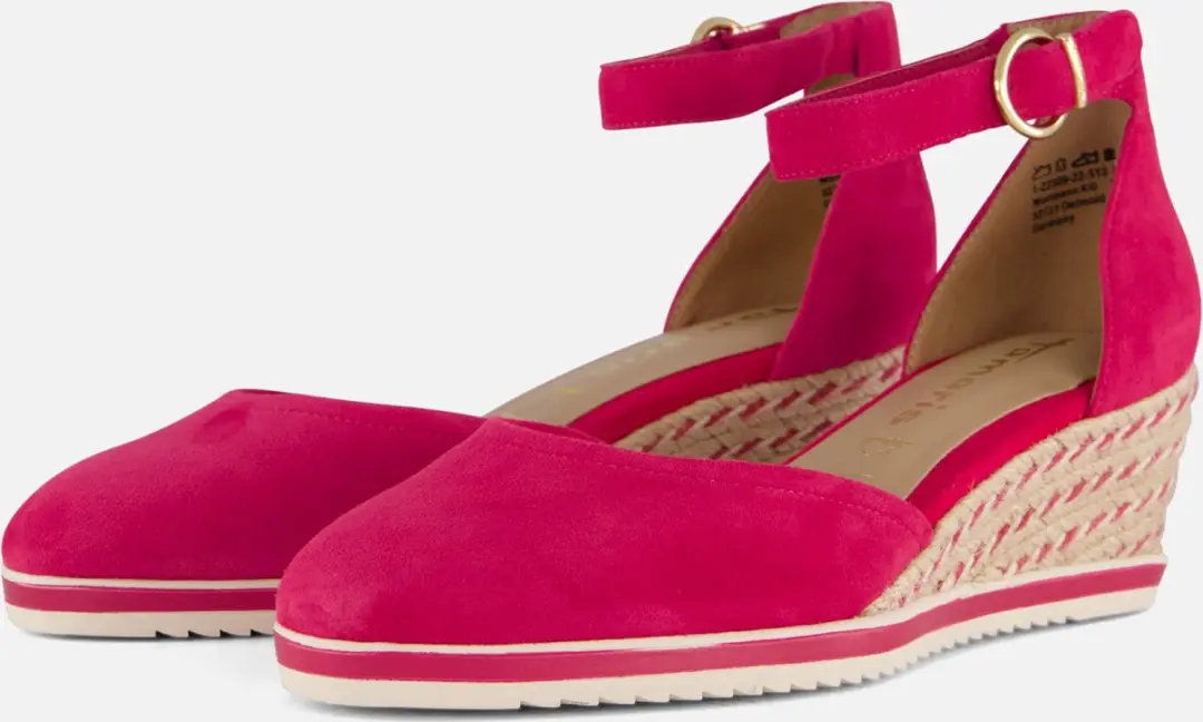 Tamaris Espadrilles roze Leer